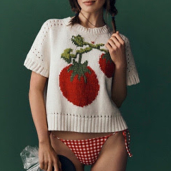 Anthropologie Sweaters - Short Sleeve Crew Neck Sweater